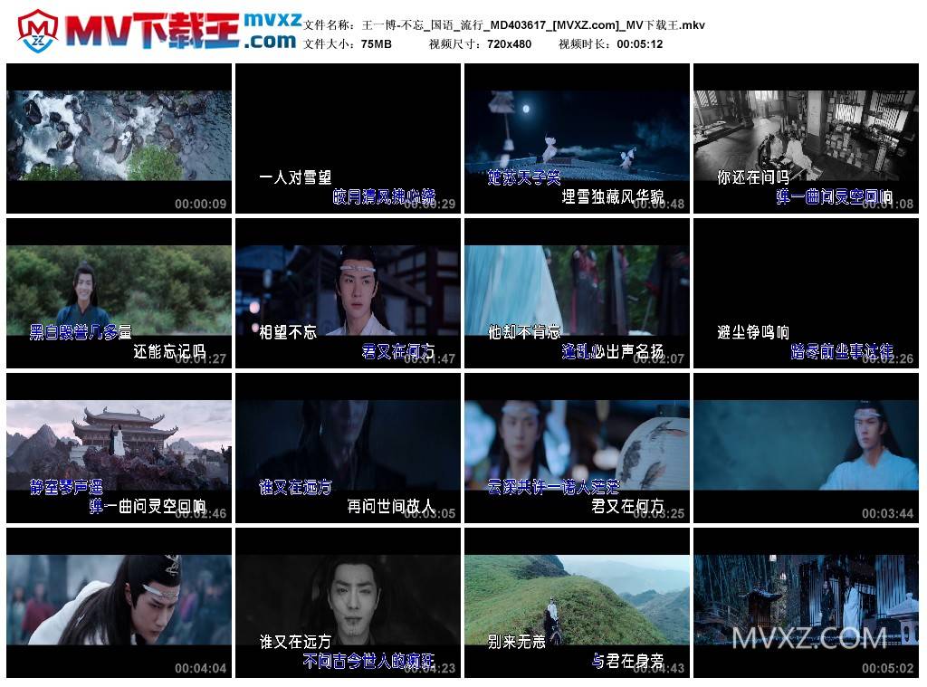 王一博-不忘_国语_流行_MD403617